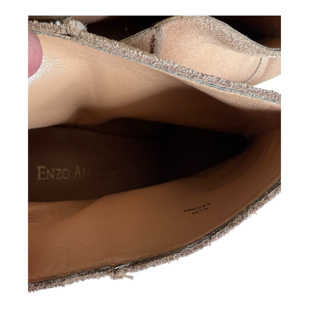 Enzo Angiolini Beige Ankle Suede Booties Size 8.5 - Picture 4 of 8